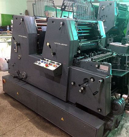 HEIDELBERG GTO 52 BICOLOR, ANO 1995, ALCOLOR ORIGINAL, ROLARIA NOVA, FORMATO 360 X 520 MM, EQUIPAMENTO REVISADO, À TODA PROVA DE TESTES, VALOR R$ 85.000,00